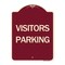 Signmission Designer Series Sign Visitors Parking, Burgundy Heavy-Gauge Aluminum Sign, 24" x 18", BU-1824-24618 A-DES-BU-1824-24618 - alternate 1